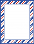 July Fourth  Stationary Border for Crafts and Writing Paper