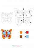 Color by Number – Butterfly 1