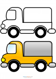 Match Up Coloring Pages – Delivery Truck