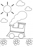 Preschool Coloring Page – Train