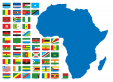 African Countries Printable Map