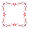 Hearts and Swirls Frame