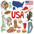 USA Culture Map Printable