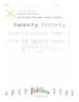 Writing Numbers in Words - Twenty