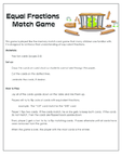 Equal Fractions Match Game