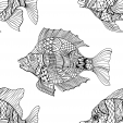 Fish Everywhere Coloring Page
