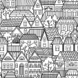 Houses Coloring Page
