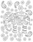 Free Elephant Coloring Page for Adults