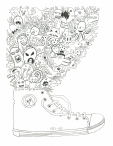 Fantasy Sneakers Coloring Page