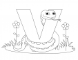 Alphabet Coloring Pages - V