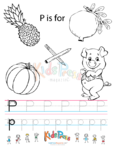 Alphabet Tracing Worksheet – P