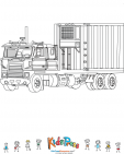 Refrigerator Truck Coloring Page