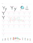 Handwriting Worksheet Letter Y