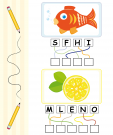 Fish and Lemon Find The Word Activity Sheet