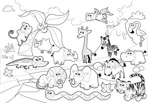 zoo animals coloring pages games for girls - photo #19