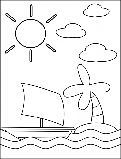 sailboat coloring pages crafts - photo #23
