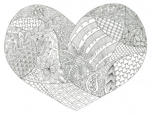 valentine day coloring pages for adults - photo #49