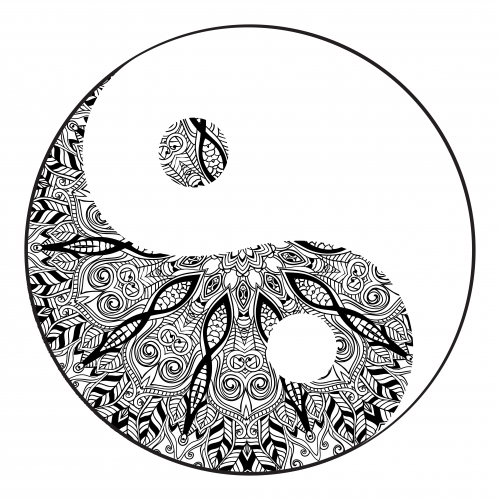 ying yang coloring pages - photo #43