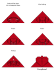 Easy Origami Instructions – Heart Bookmark