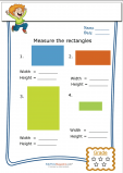 Basic Geometry Worksheet – Rectangle Measurement 2