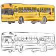 Coloring Match – School Bus