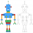 Advanced Coloring Page – Match Up Robots