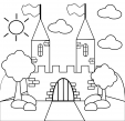 Preschool Coloring Page – Castle