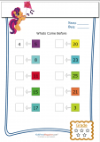 Basic Counting – What Comes Before Series Worksheet 5
