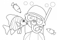 Summer Coloring Pages - Snorkeling