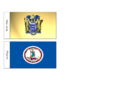 US State Flags Flash Cards NJ and VA