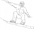 Snowboard Coloring Page