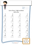 Adding Two 1-Digit Number With Carry - Monday
