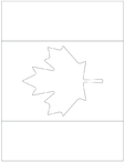 Downloadable Canada Maple Leaf Flag Template and Coloring Page