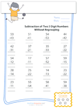 Subtraction – (2) Two digit Without Regrouping #5