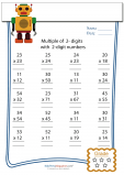 Multiplication Worksheet – 2 Digit times 2 Digit #5