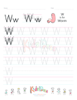 Handwriting Worksheet Letter W