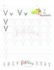 Handwriting Worksheet Letter V