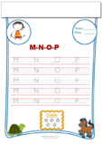 Handwriting Practice M-P Capital Letters 