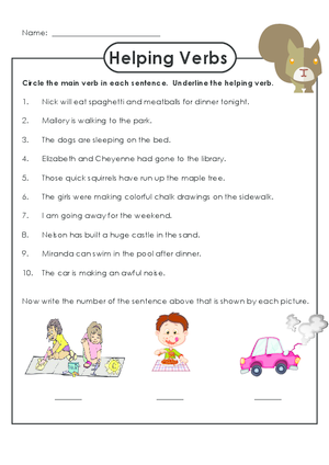 Present tense helping verbs