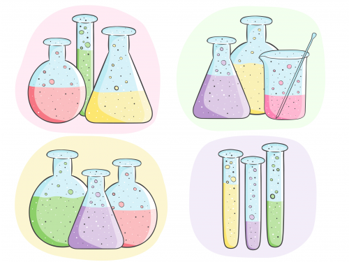test tubes and beakers clipart school