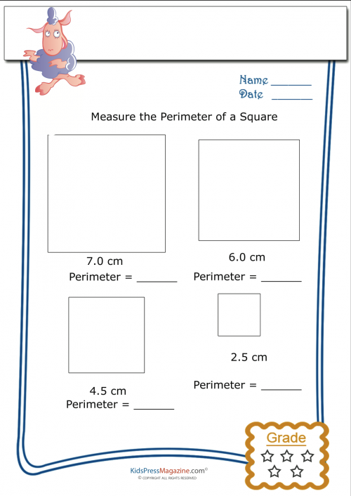 measure perimeter worksheet square 2 kidspressmagazine com