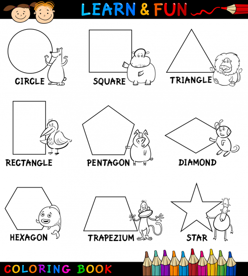 Printable Easy Shapes Coloring Page Kidspressmagazine Com