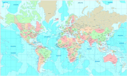 printable world map