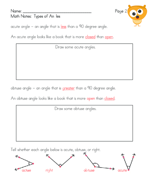 Math Notes Types Of Angles KidsPressMagazine