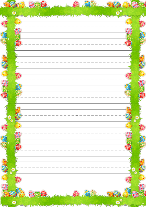 Amazing Easter Handwriting Paper With Borders KidsPressMagazine