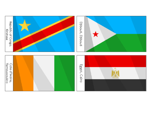 African Flags Printables For Kids Part 4