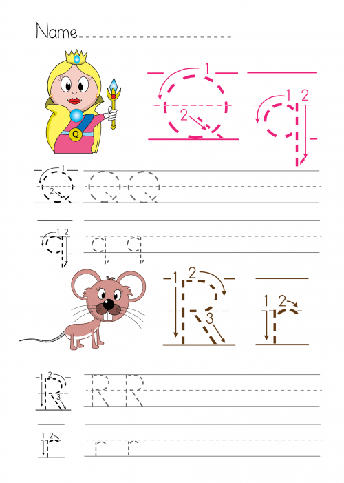 Alphabet Practice Q – R - KidsPressMagazine.com