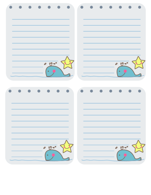 Printable Note Cards for Kids