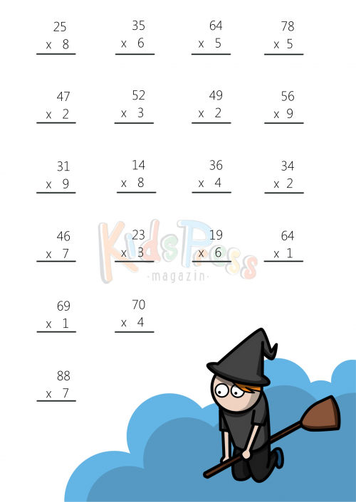 math worksheets 2 digit by 1 digit multiplication 1 kidspressmagazine com