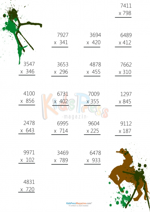 Multiplication Worksheet 3 Digit By 4 Digit 1 KidsPressMagazine